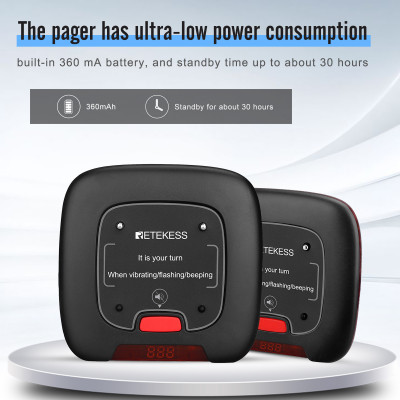 Retekess TD183 مطعم بيجر 20 كوستر الجرس اللاسلكية...