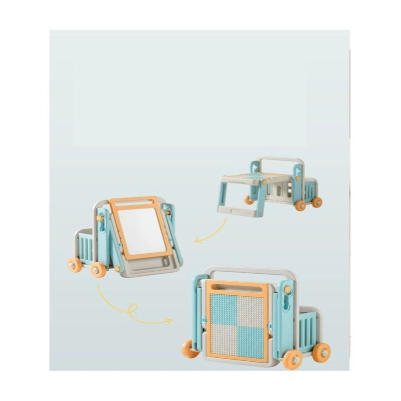 طاولة بتصميم سيارة مع لوحة رسم وكرسي