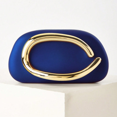 حقيبة نسائية بيضاء/زرقاء 2025 حقيبة كتف جديدة على...