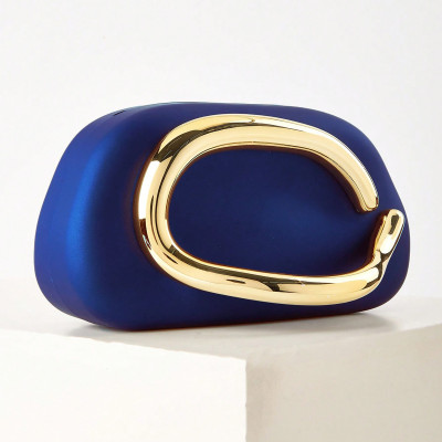 حقيبة نسائية بيضاء/زرقاء 2025 حقيبة كتف جديدة على...