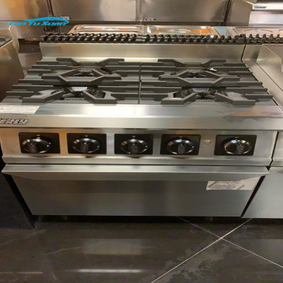 موقد غاز للمطاعم 4 و5 شعلات فرن كهربائي مع أفضل فر...