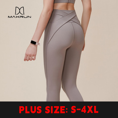 Maxrunpro-سراويل يوغا غير ملحومة بخصر مرتفع للنساء...