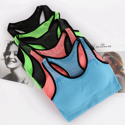Mesh Sports Bra Hollow Out Sport Top Seamless Fitn...