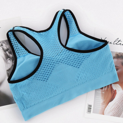 Mesh Sports Bra Hollow Out Sport Top Seamless Fitn...