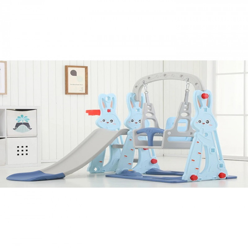 زحليقة مع مرجيحة كل شكل أرنب مع طوق كرة سلة 3*1 أز...