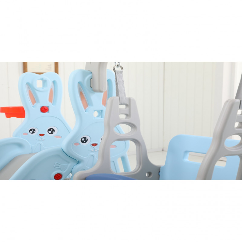 زحليقة مع مرجيحة كل شكل أرنب مع طوق كرة سلة 3*1 أز...