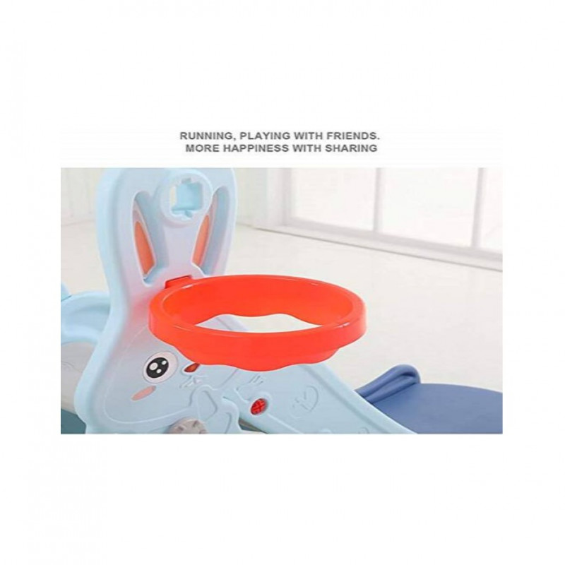 زحليقة مع مرجيحة كل شكل أرنب مع طوق كرة سلة 3*1 أز...