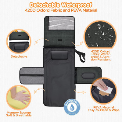 وسادة تغيير حفاضات الأطفال قابلة للطي مقاومة للماء...