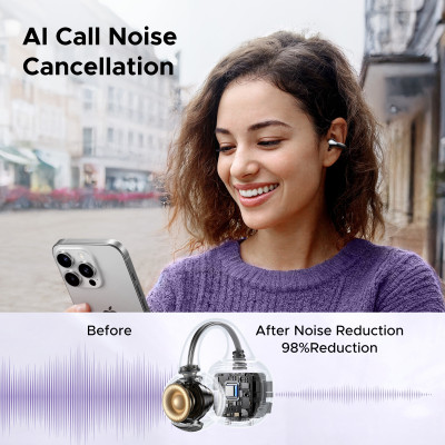 سماعات أذن لاسلكية مفتوحة بمشبك أذن بلوتوث سماعات...