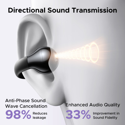 سماعات أذن لاسلكية مفتوحة بمشبك أذن بلوتوث سماعات...