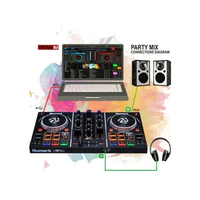 جعل لpartymix المبتدئ تحكم دي جي ، Serato Vdj مسجل...