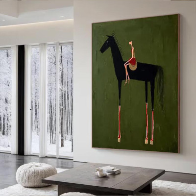 Hand Drawn Abstract Oil Painting on Canvas Modern Figure Wall Art Thick Texture Living Room Decor Mural 100 Original Artwork
