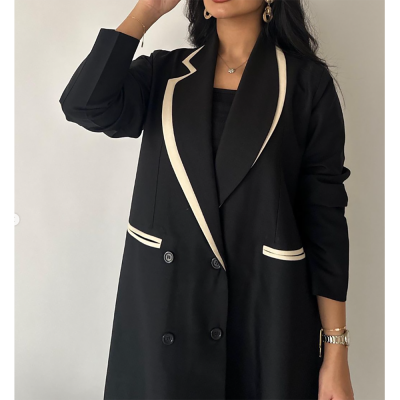 Women's daily simple black abaya Islamic cloak loo...