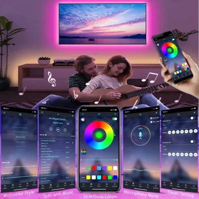 أضواء شريط LED متغيرة اللون بمنفذ USB ، RGB ، شريط...