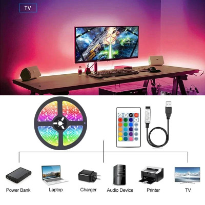 أضواء شريط LED متغيرة اللون بمنفذ USB ، RGB ، شريط...