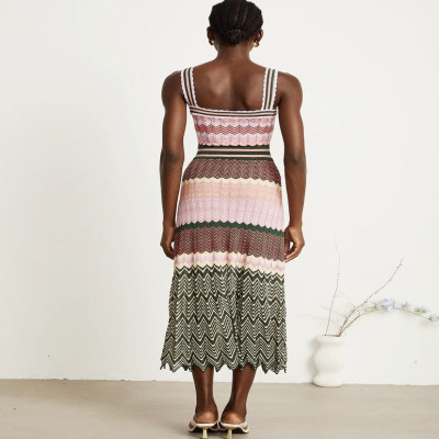 تصميم العلامة التجارية الفاخرة محبوك متعرج مرونة ع...