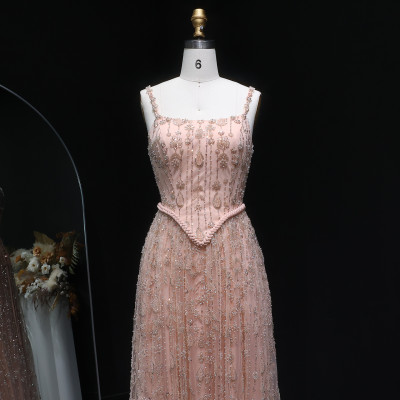 شارون سعيد فستان سهرة عربي فاخر مطرز باللون الأخضر...