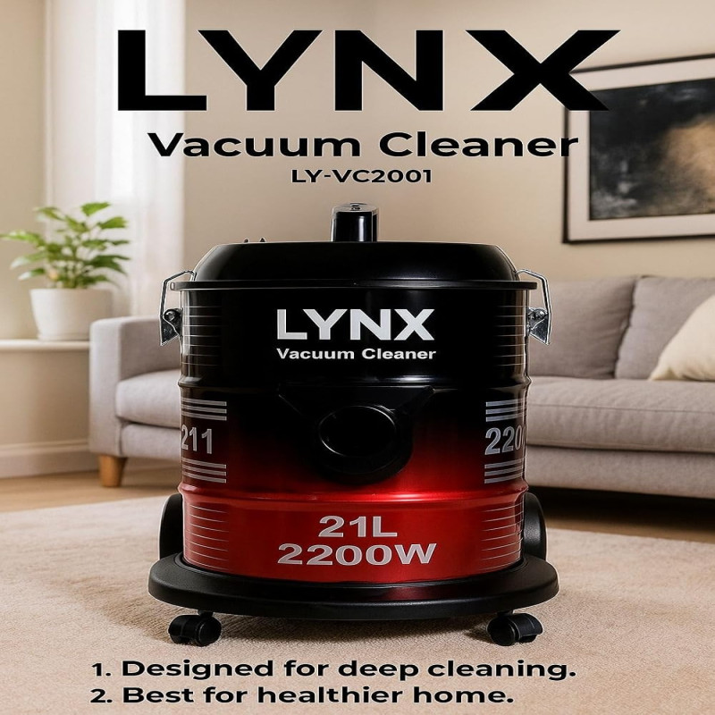 لينكس مكنسة كهربائية | 2200 واط | سعة كيس غبار 21...