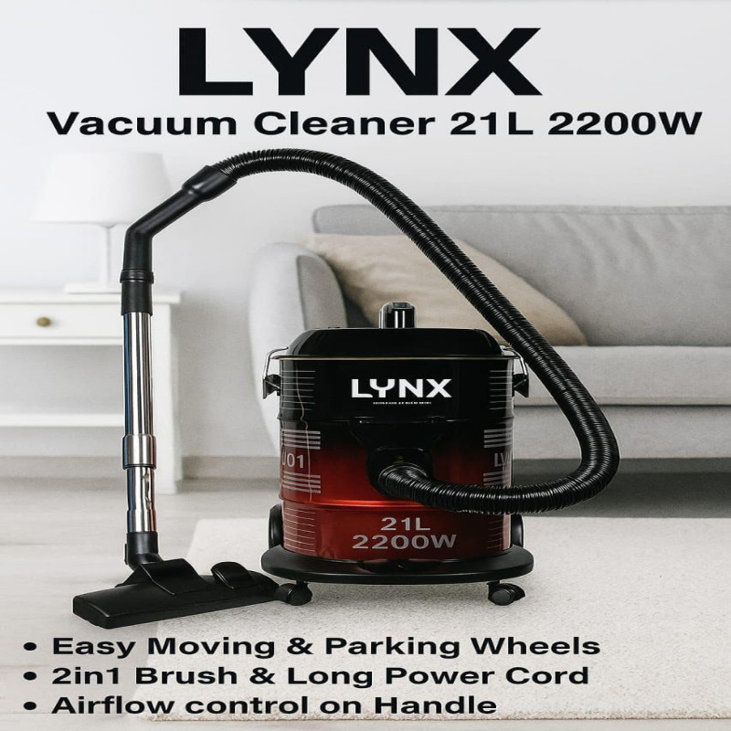 لينكس مكنسة كهربائية | 2200 واط | سعة كيس غبار 21...