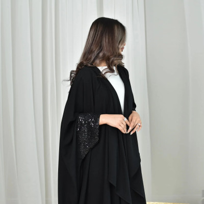 Ramadan glitter abayas open for women dress Islami...