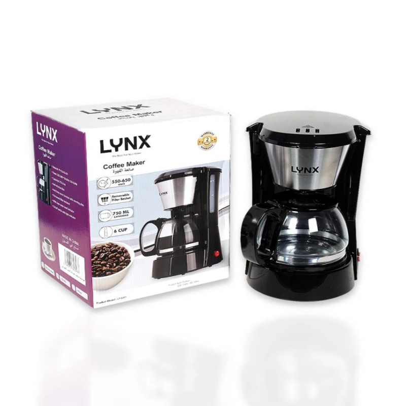 ماكينة تحضير القهوة لينكس (LYNX) – سعة 750 مل | تصميم مدمج وأداء ذكي