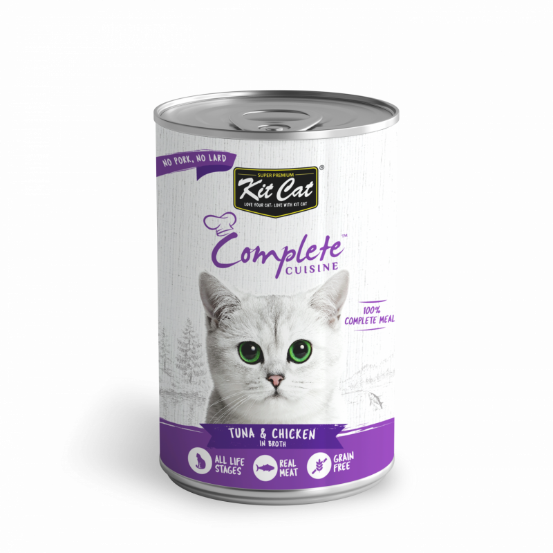 كت كات المطبوخ بالكامل بالتونة والدجاج في المرق 15...