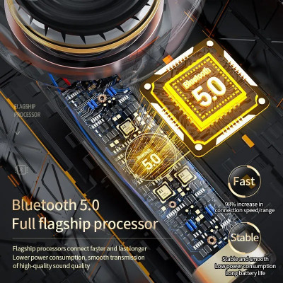 PRO4 سماعات أذن لاسلكية بلوتوث ، سماعات رأس ، سماع...