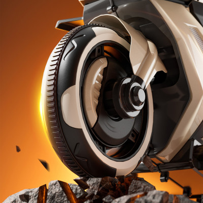 دباب شحن ثلاث عجلات بطارية 6V موتر 380 مع أصوات وا...