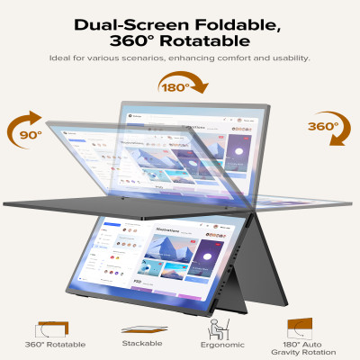 دلتا 15.6 بوصة مزدوجة رصد المحمولة لعبة كمبيوتر مح...