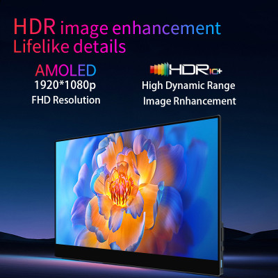 شاشة VCHANCE 13.3 بوصة OLED محمولة تعمل باللمس 192...