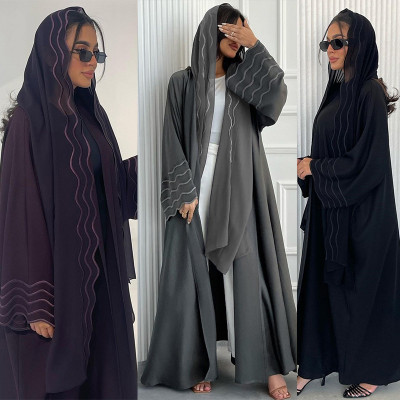 حجاب وعباية تطريز إسلامي للنساء ، العيد ، عبايات مع وشاح ، كارديجان ، جلابية ، فساتين حفلات ، قفطان دبي ، روب طويل
