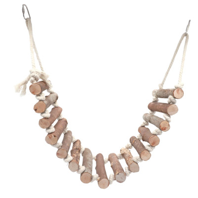 خشبية الطيور سلم بحبال القوارض حامل حامل سوينغ تسل...