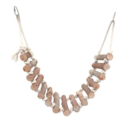 خشبية الطيور سلم بحبال القوارض حامل حامل سوينغ تسل...