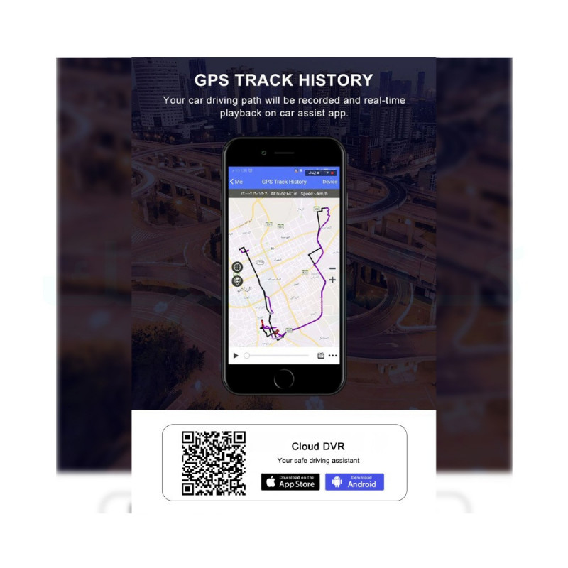 داش كام كاميرا مراقبة للسيارات امامية وخلفية بدقة...