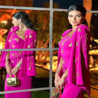 Prom Dress فساتين السهرة Sheath Beads Satin With J...