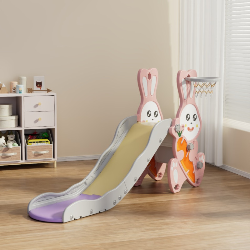 زحليقه اطفال مع طوق كرة السلة، 2 في 1 زحليقه للأطف...