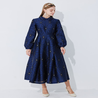 خريف/شتاء تحولت طوق مبطن كم ألف خط صورة ظلية هندسي...