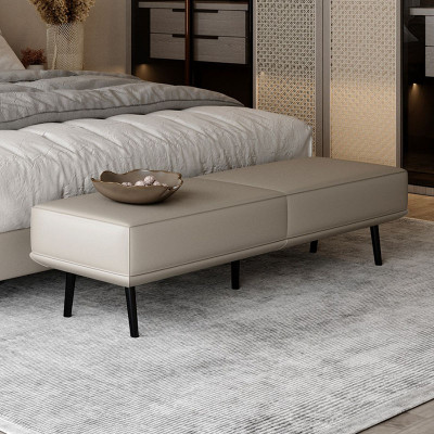 كرسي قدم مستطيلي فاخر ، منجد شمالي ، مقعد بسيط مري...