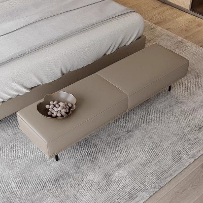 كرسي قدم مستطيلي فاخر ، منجد شمالي ، مقعد بسيط مري...