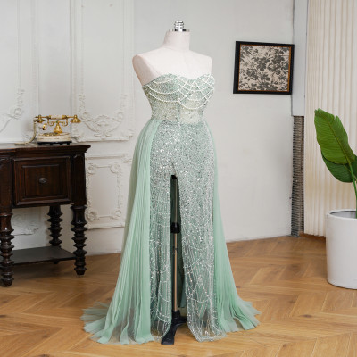 فساتين سهرة فاخرة مطرزة من MisShow بدون حمالات ويا...