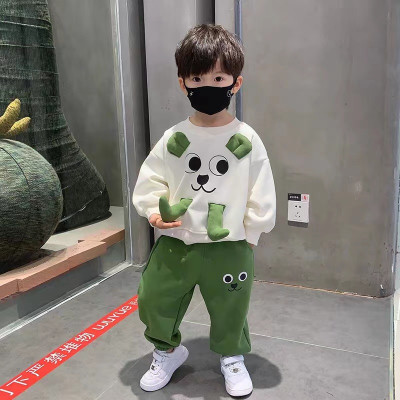 2024 Autumn Baby Boys 2PCS Clothes Set Cartoon Pri...