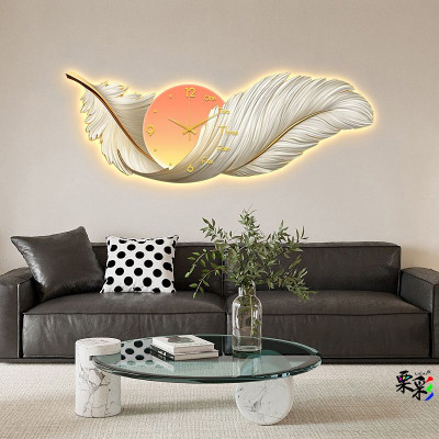 الشمال نمط المنزل جدار ديكور الإبداعية LED ساعة ال...