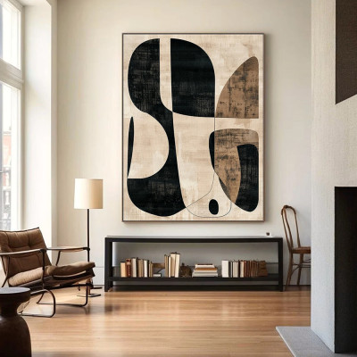 مجردة بساطتها وابي سابي نمط ملصق فني طباعة البيج ا...