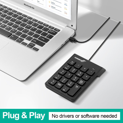 Number plate wire type C/USB digital keypad 19 key...