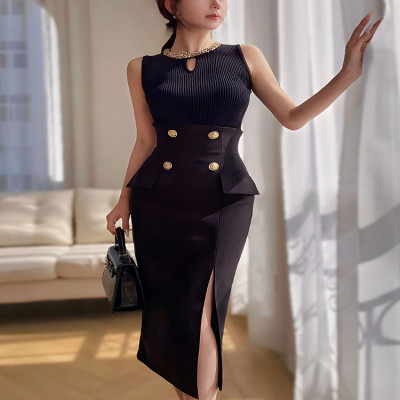 DABUWAWA-سترة نسائية محبوكة مع خيط لولبي ، مشاعل ا...