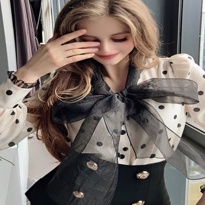 Dabuwawa ربيع الخريف أنيقة المرأة الشيفون قميص كبي...