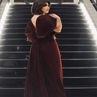 فساتين سهرة أنيقة ليلية عربية بطول الأرض فساتين حف...