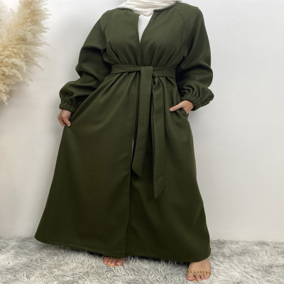 عباية طويلة من البوليستر السميك للنساء ، كيمونوس ر...