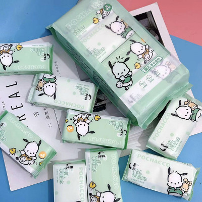 سانريو مناديل ورقية مبللة صغيرة محمولة ، سانريو مر...