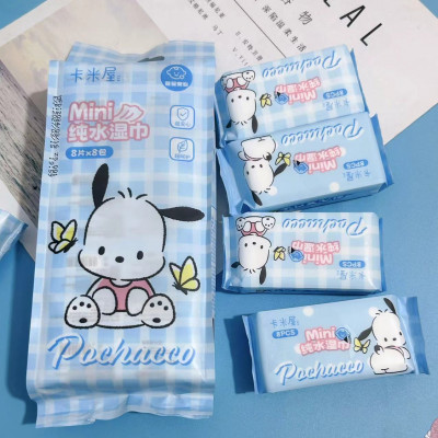 سانريو مناديل ورقية مبللة صغيرة محمولة ، سانريو مر...